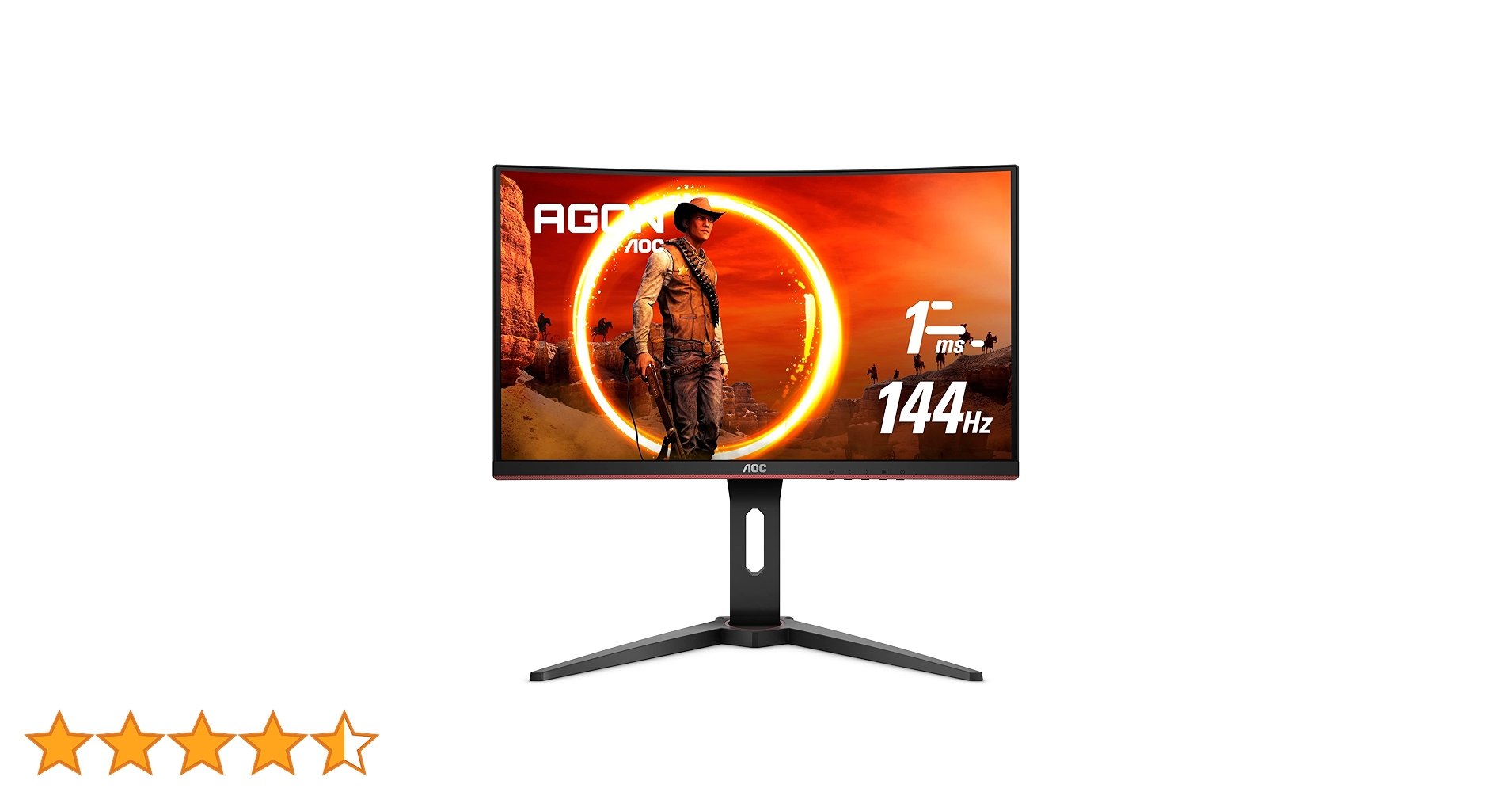Monitor de jogos sem moldura AOC C24G1 60,96 cm, FHD 1080p, painel